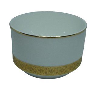 American Royalty Reflections Vintage China Sugar Bowl white gold NO LID